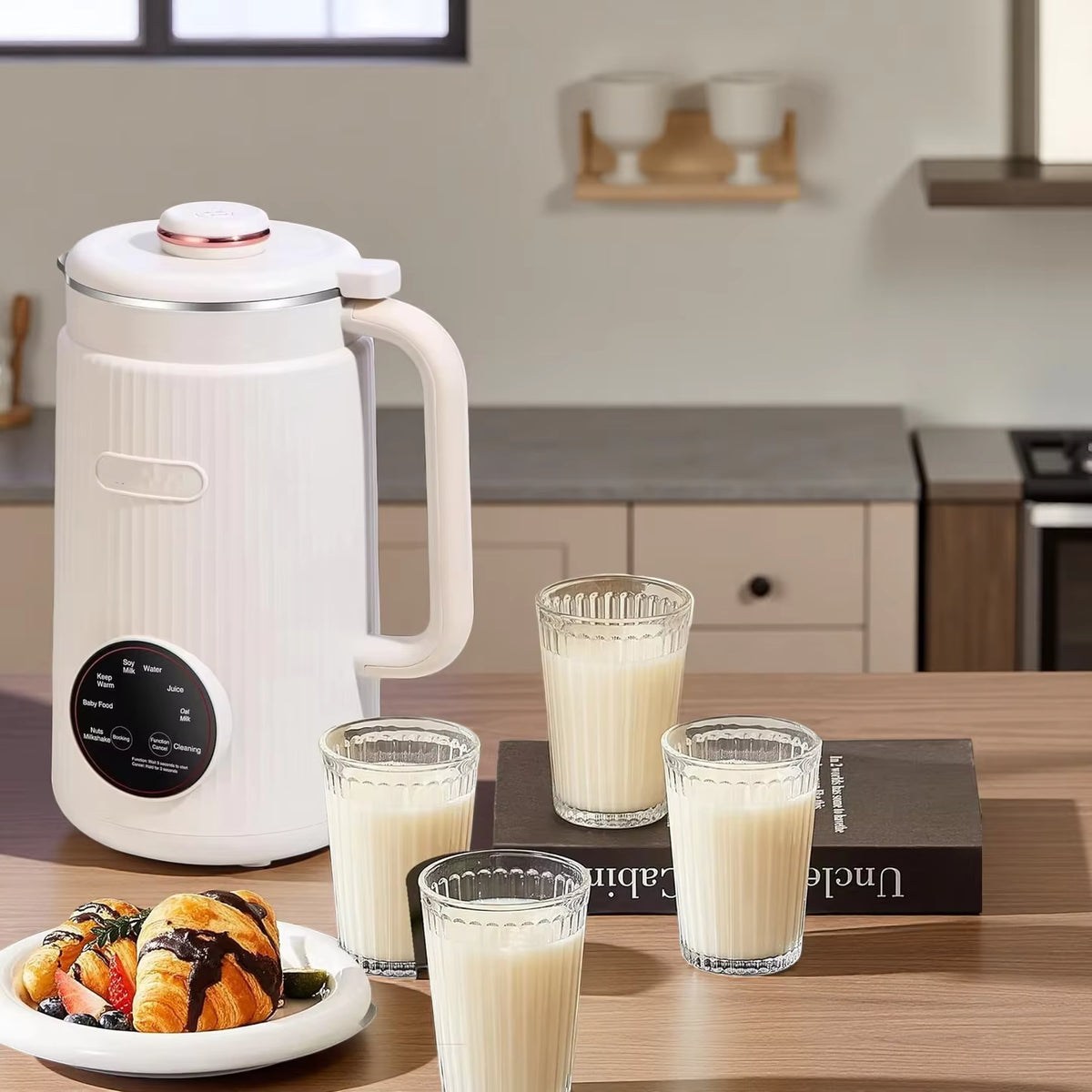 8-in-1 Nut Milk Maker, Soy Milk Maker for Homemade Oat, Nut & Soy Milk, Smoothies, Juice & Rice Cereal