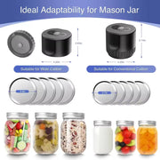 Portable Mini Vacuum Sealer Kit for Mason Jars