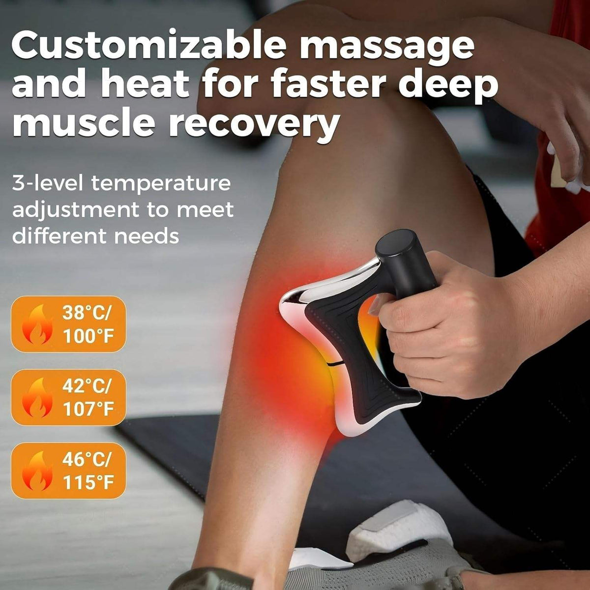 Celinis 3-in-1 Heated Muscle Scraper Tool, Electric Muscle Massager with Vibration, Full Body Contouring Device