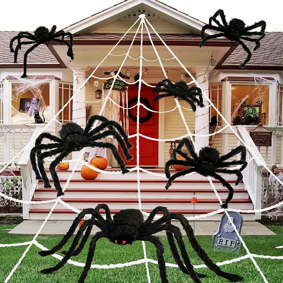 Halloween Giant Plush Spider | Horror Halloween Decoration | Multi Size